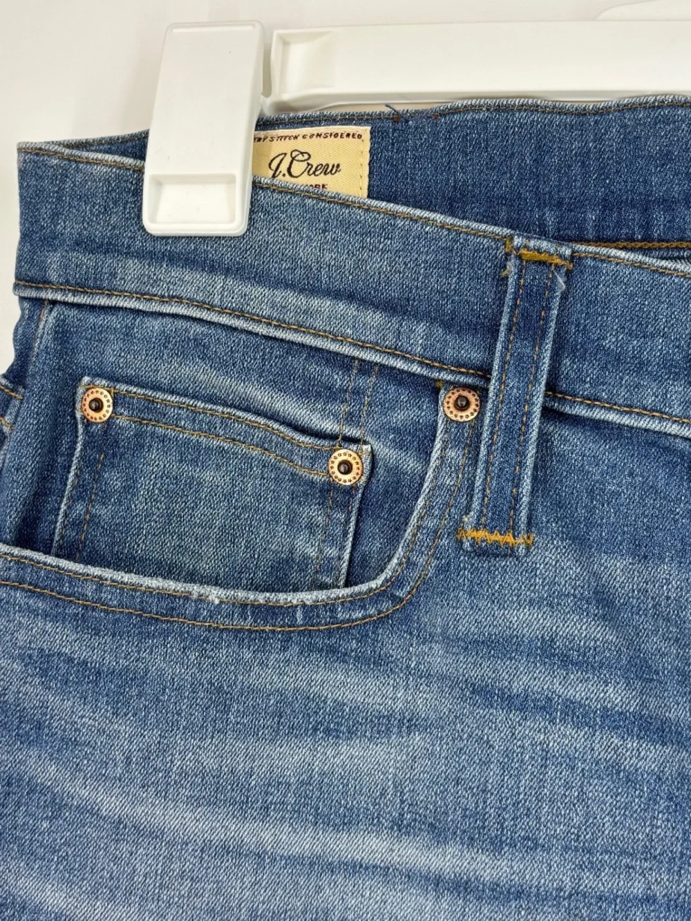 J. Crew Mens Size 31W 32L 484 Slim Jeans Medium Blue Denim Five Pocket Low Rise